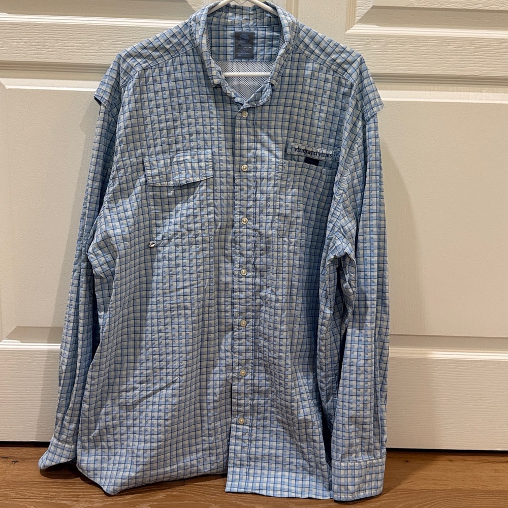 EUC men’s XL Vineyard Vines Performance long sleeve Harbor Shirt